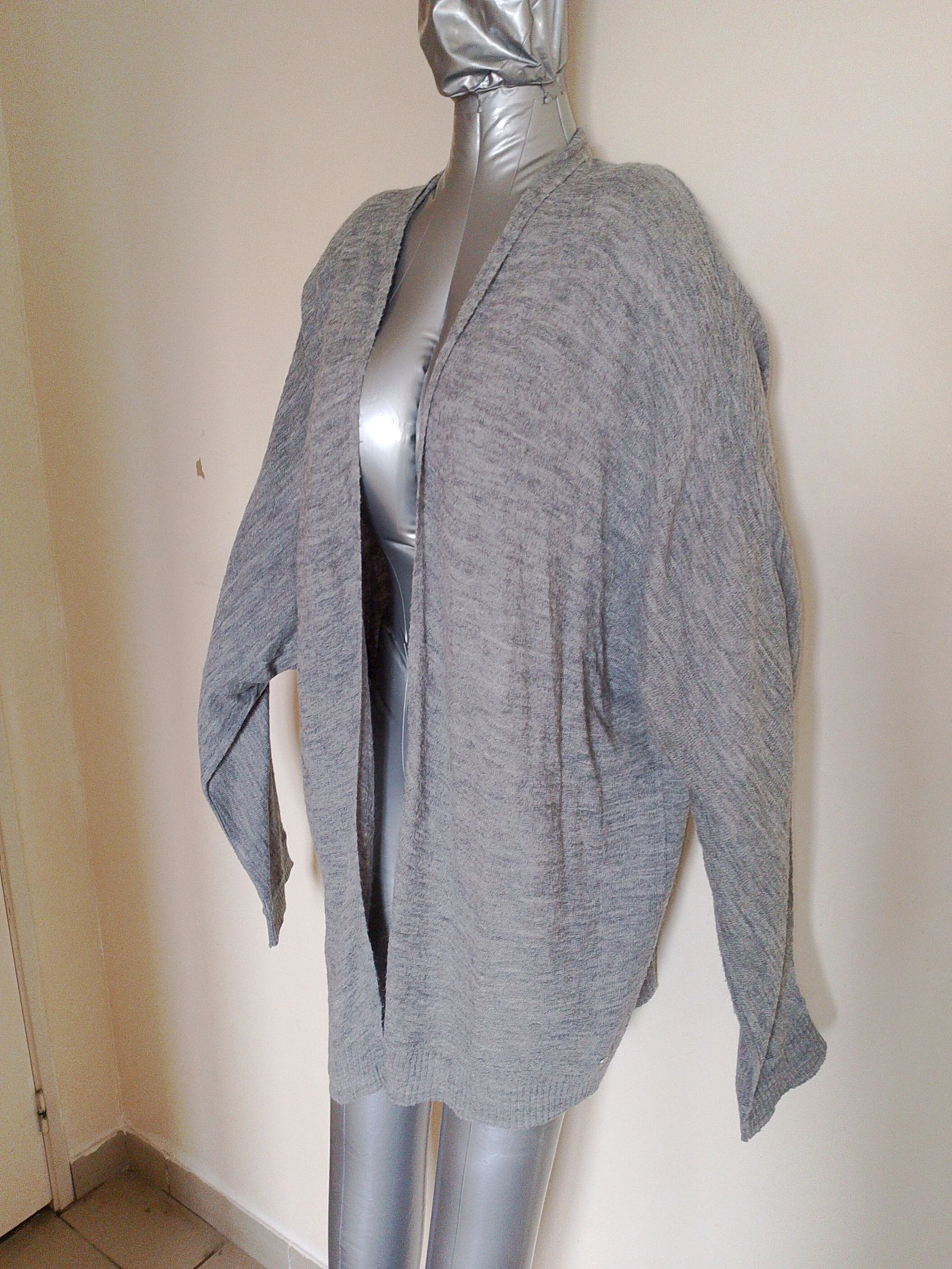 Gilet Kimono Gris Chiné - Bonobo Jeans
